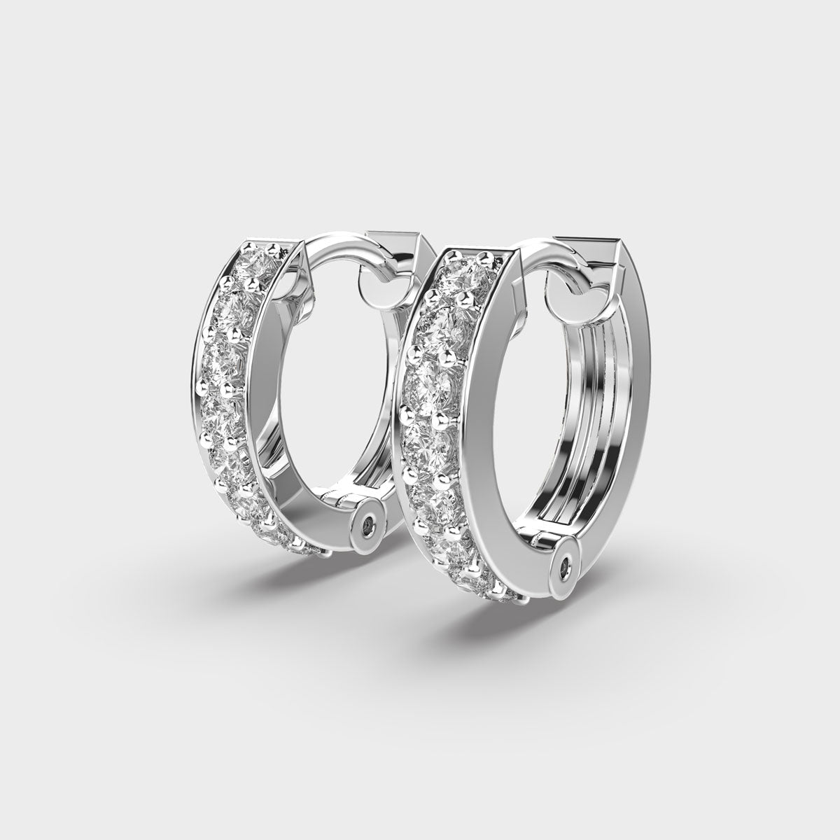 Elegance Diamond Ear Piercing Hoops