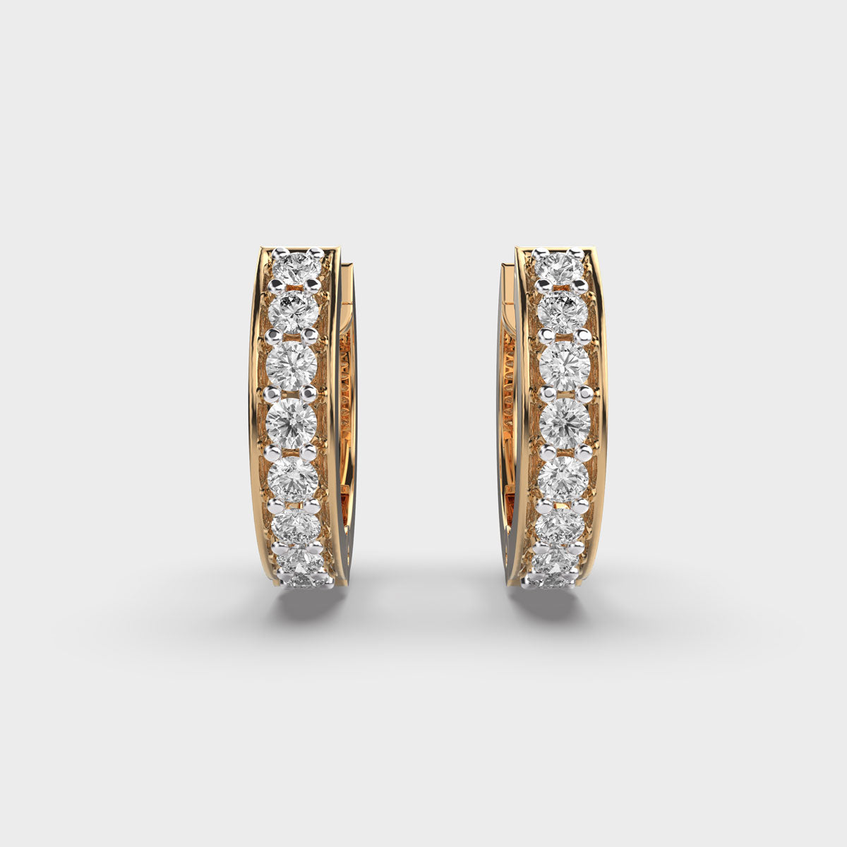 Elegance Diamond Ear Piercing Hoops