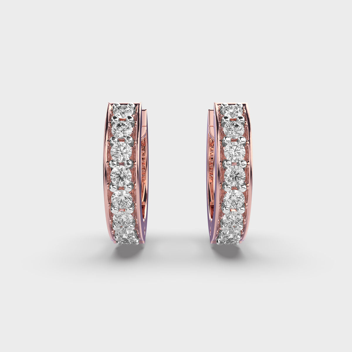 Elegance Diamond Ear Piercing Hoops