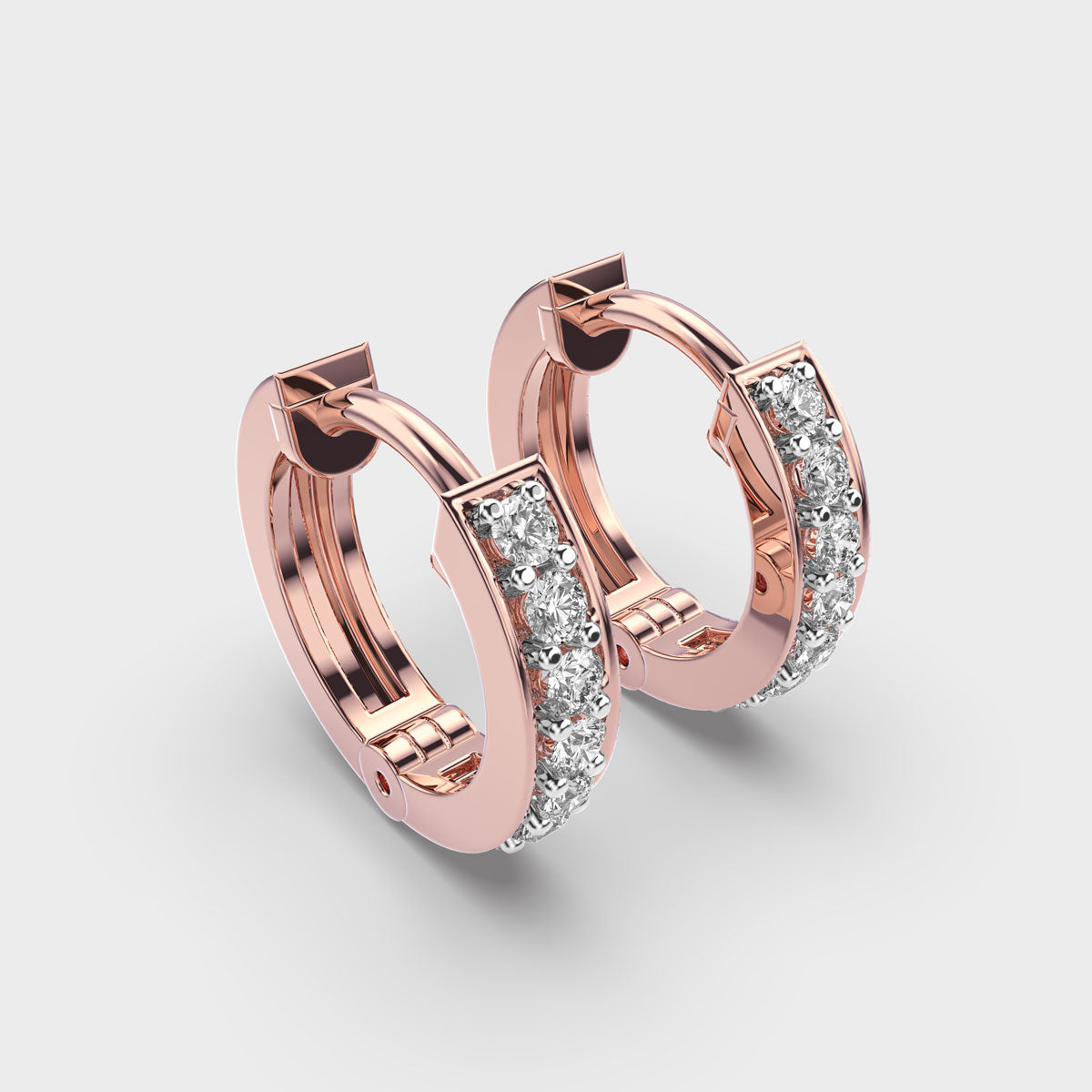 Elegance Diamond Ear Piercing Hoops