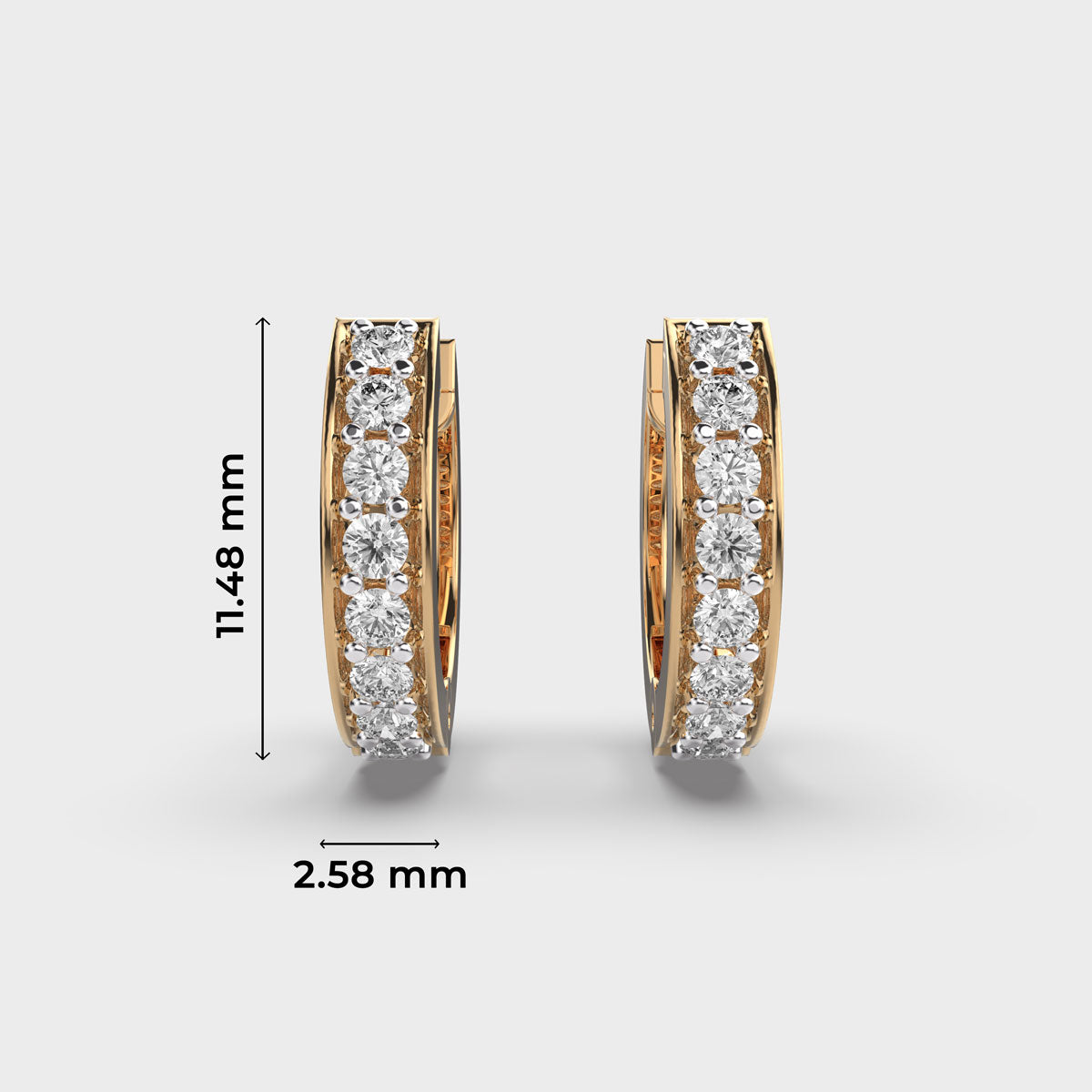 Elegance Diamond Ear Piercing Hoops