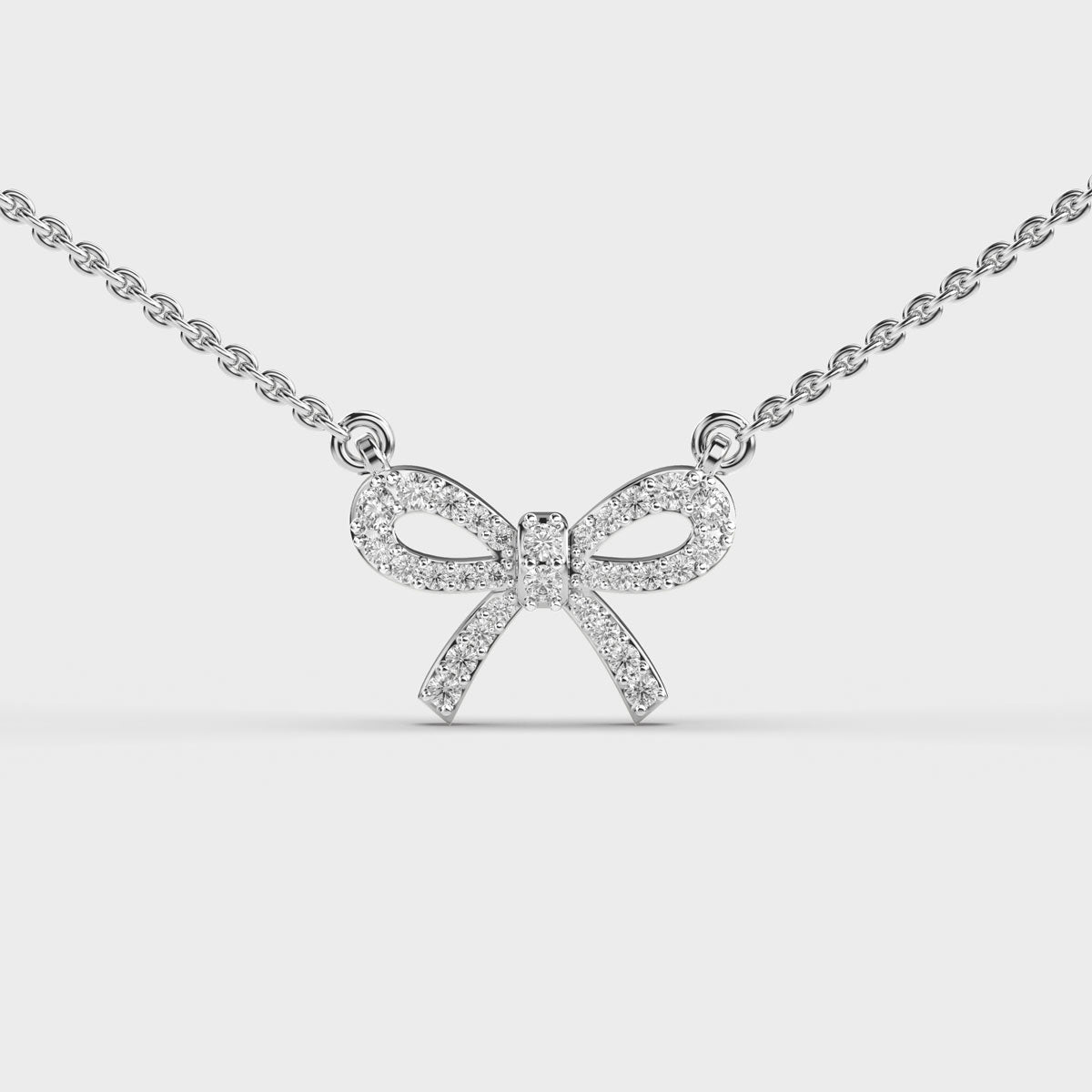 Bow Tie Diamond Pendant