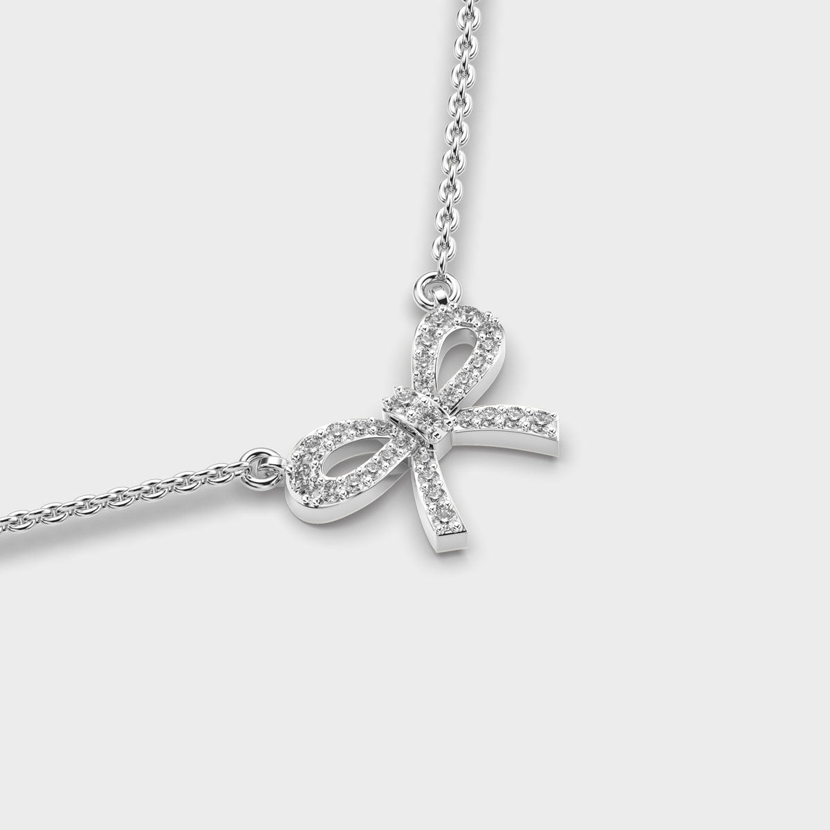 Bow Tie Diamond Pendant