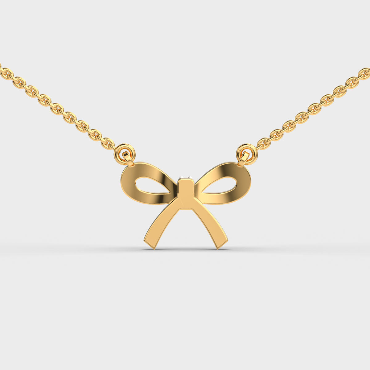 Bow Tie Diamond Pendant