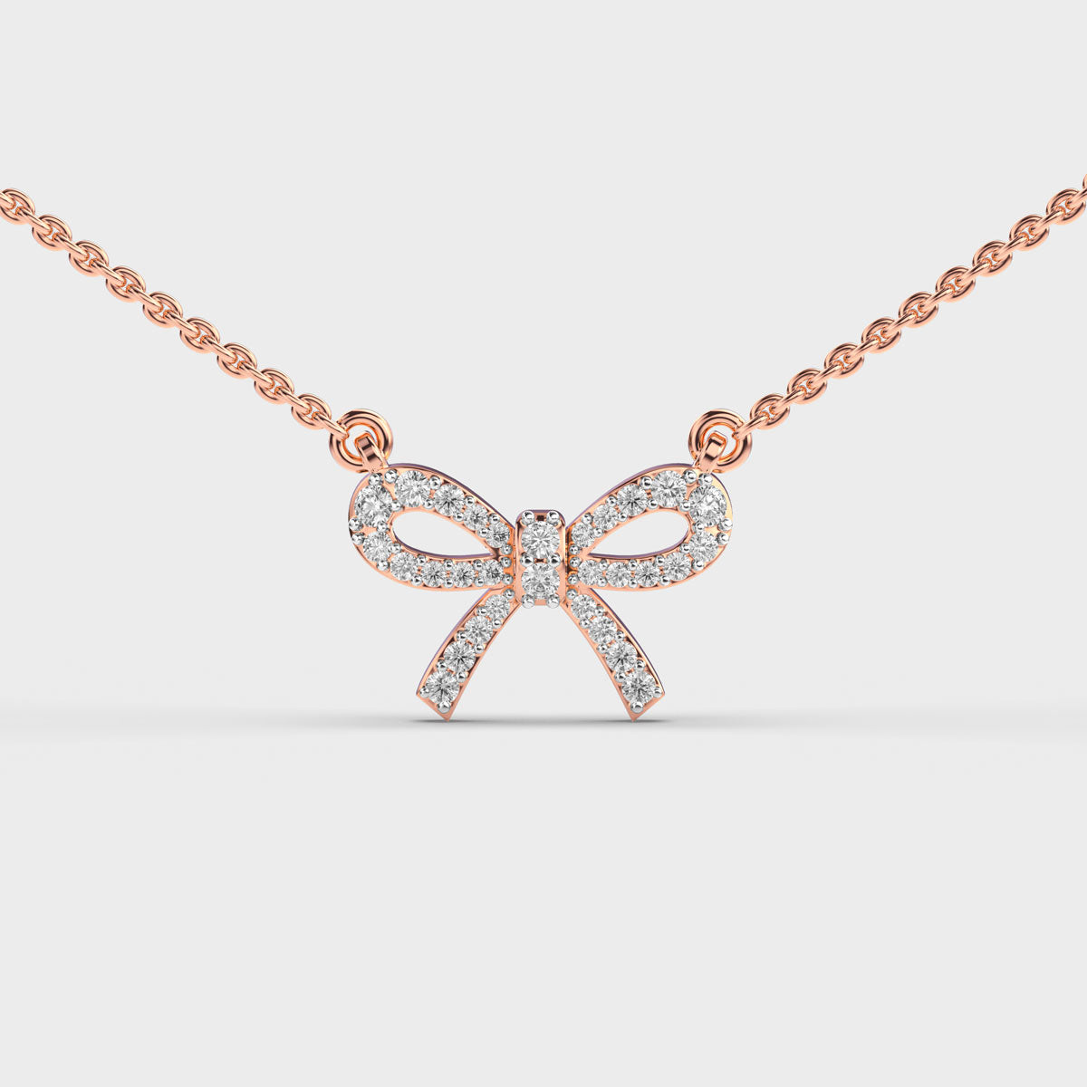 Bow Tie Diamond Pendant