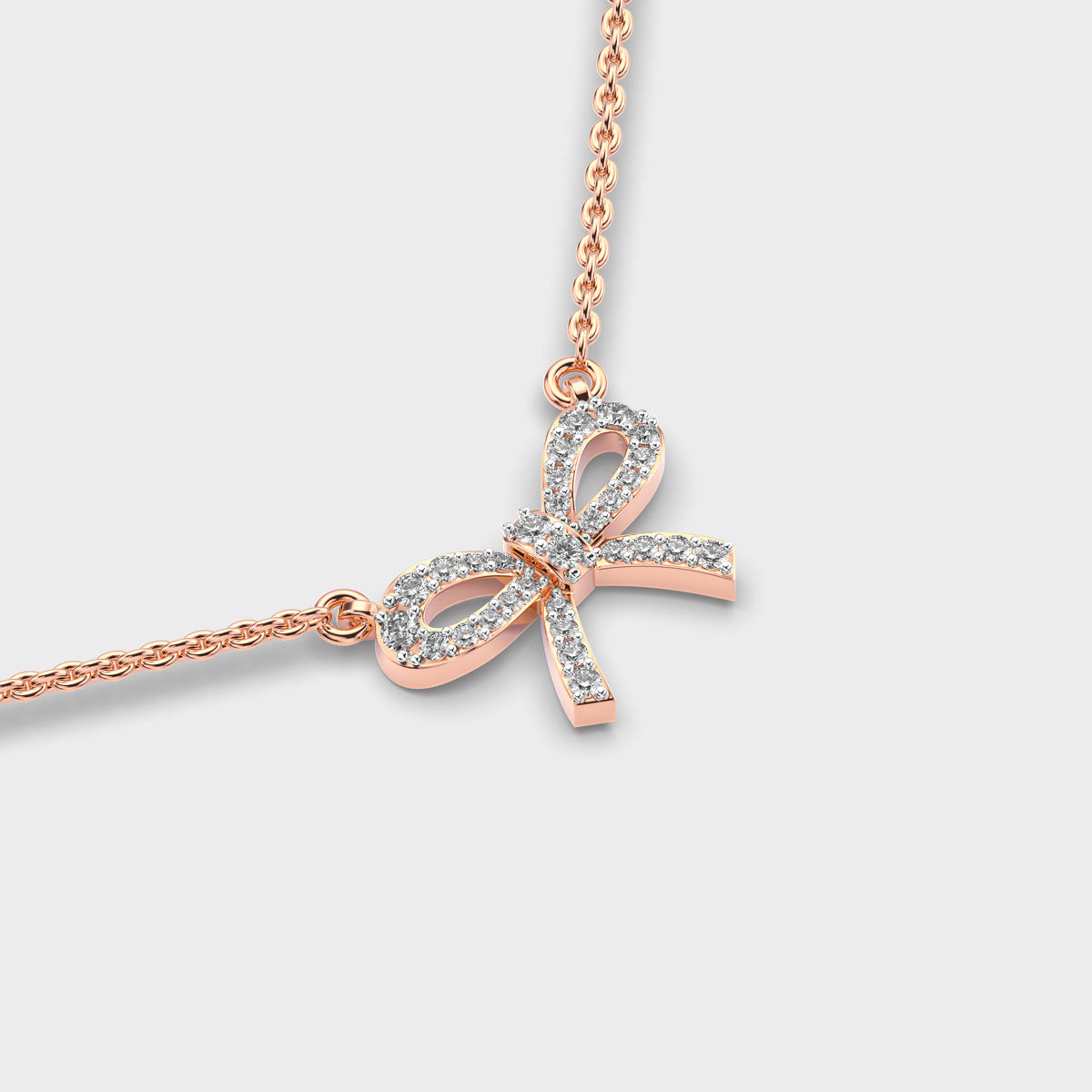 Bow Tie Diamond Pendant
