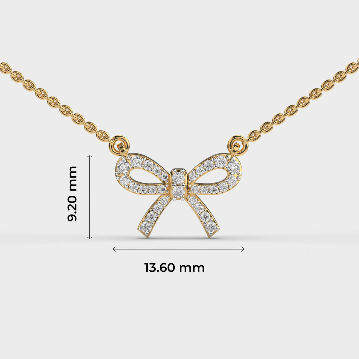 Bow Tie Diamond Pendant