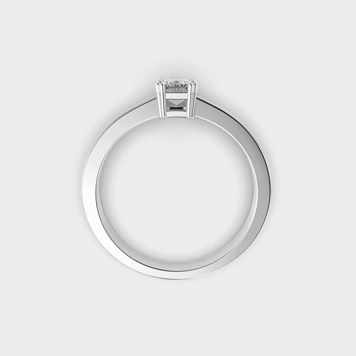 Minimal Emerald Diamond Ring