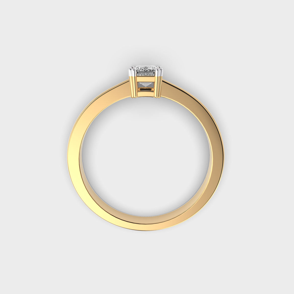 Minimal Emerald Diamond Ring