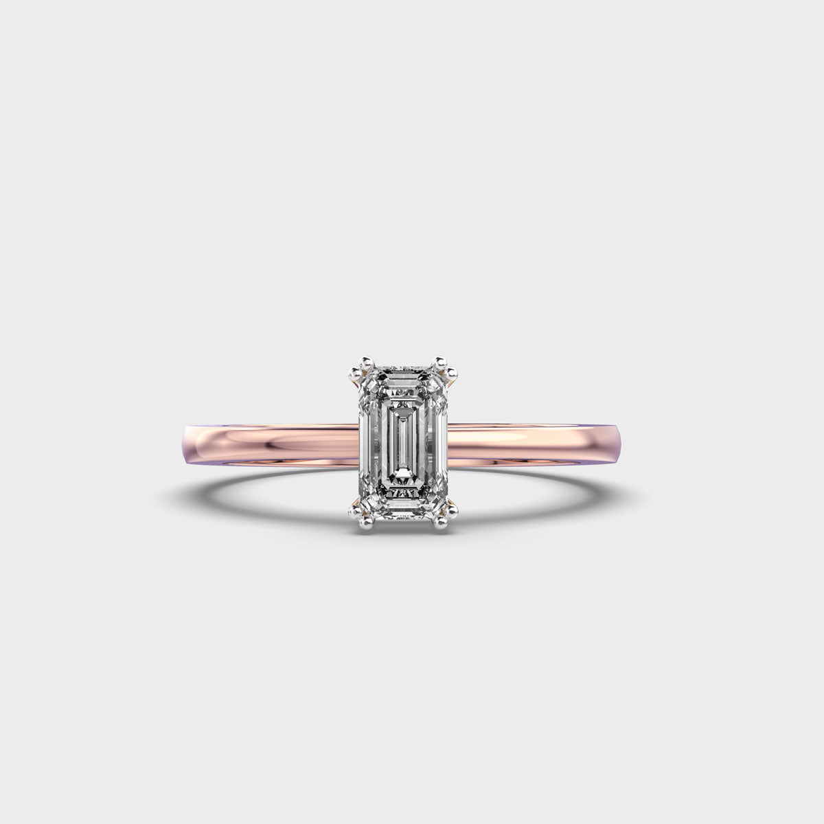 Minimal Emerald Diamond Ring