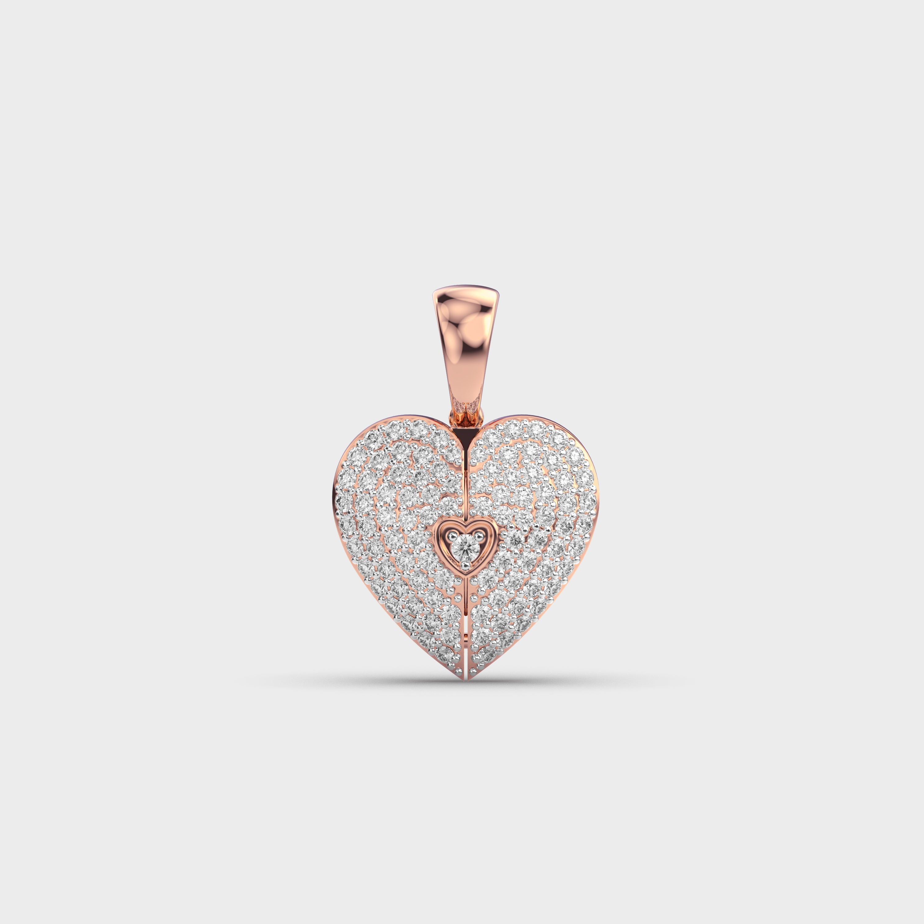 Valentine’s Special Heart Shaped Diamond Pendant