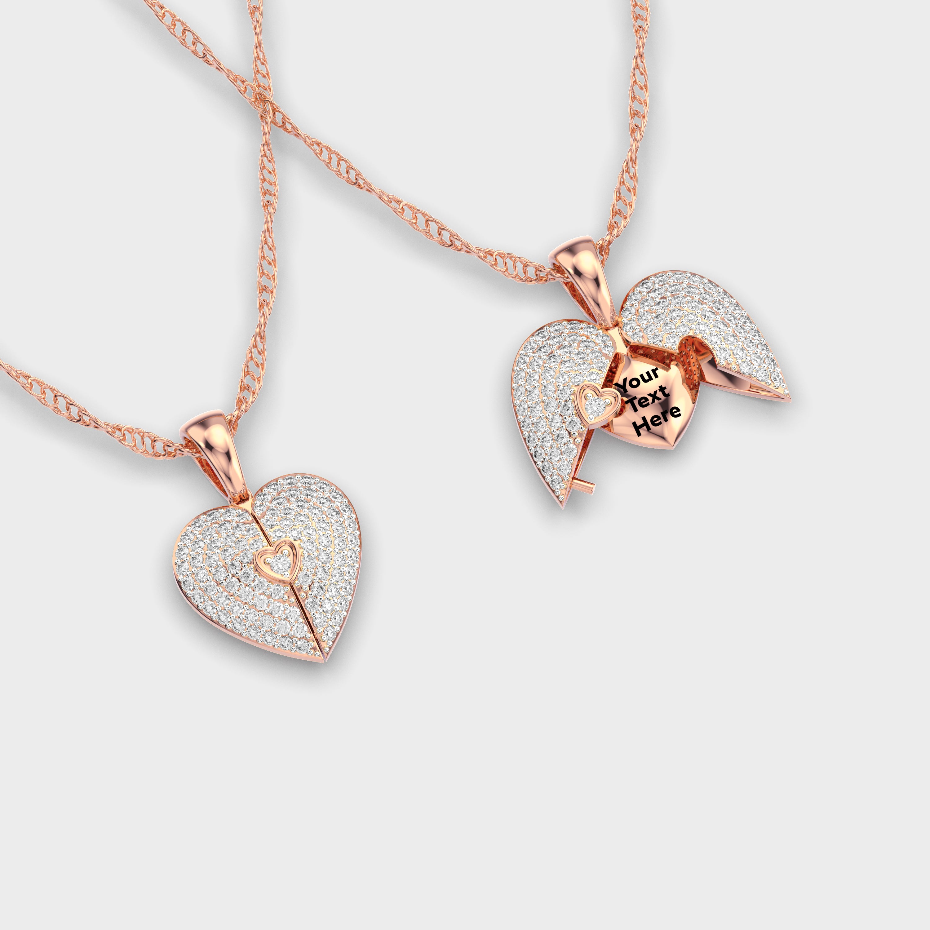 Valentine’s Special Heart Shaped Diamond Pendant