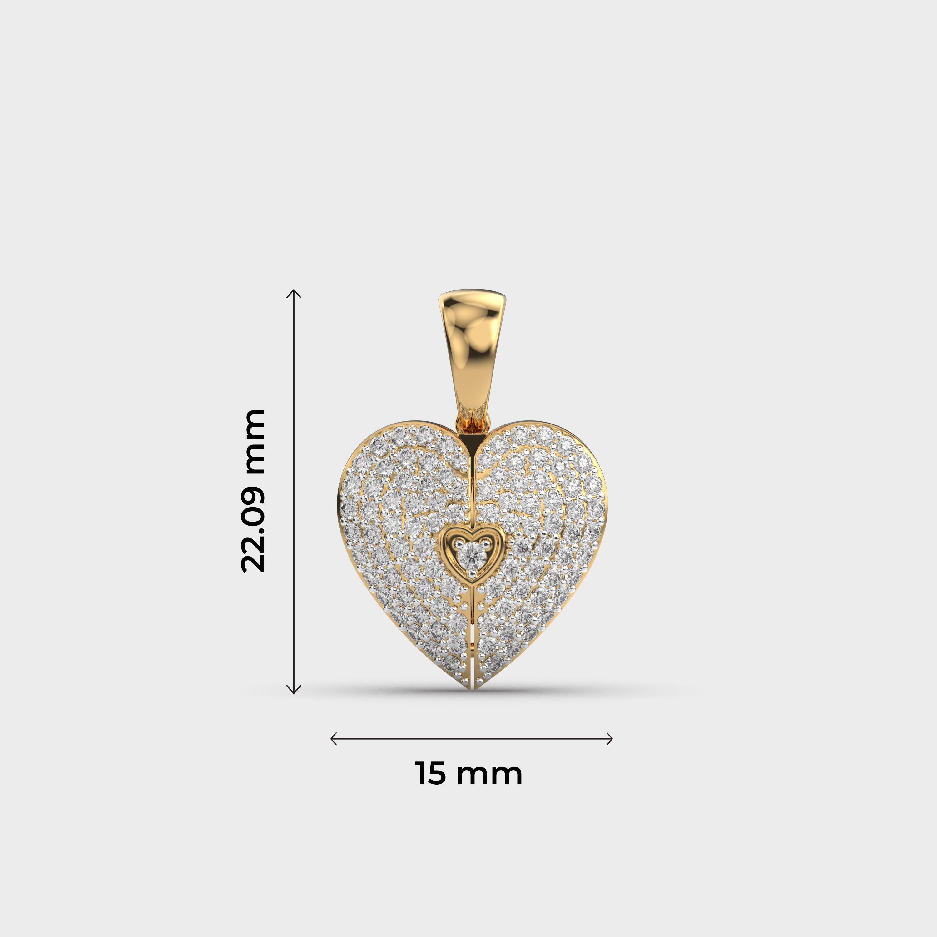 Valentine’s Special Heart Shaped Diamond Pendant