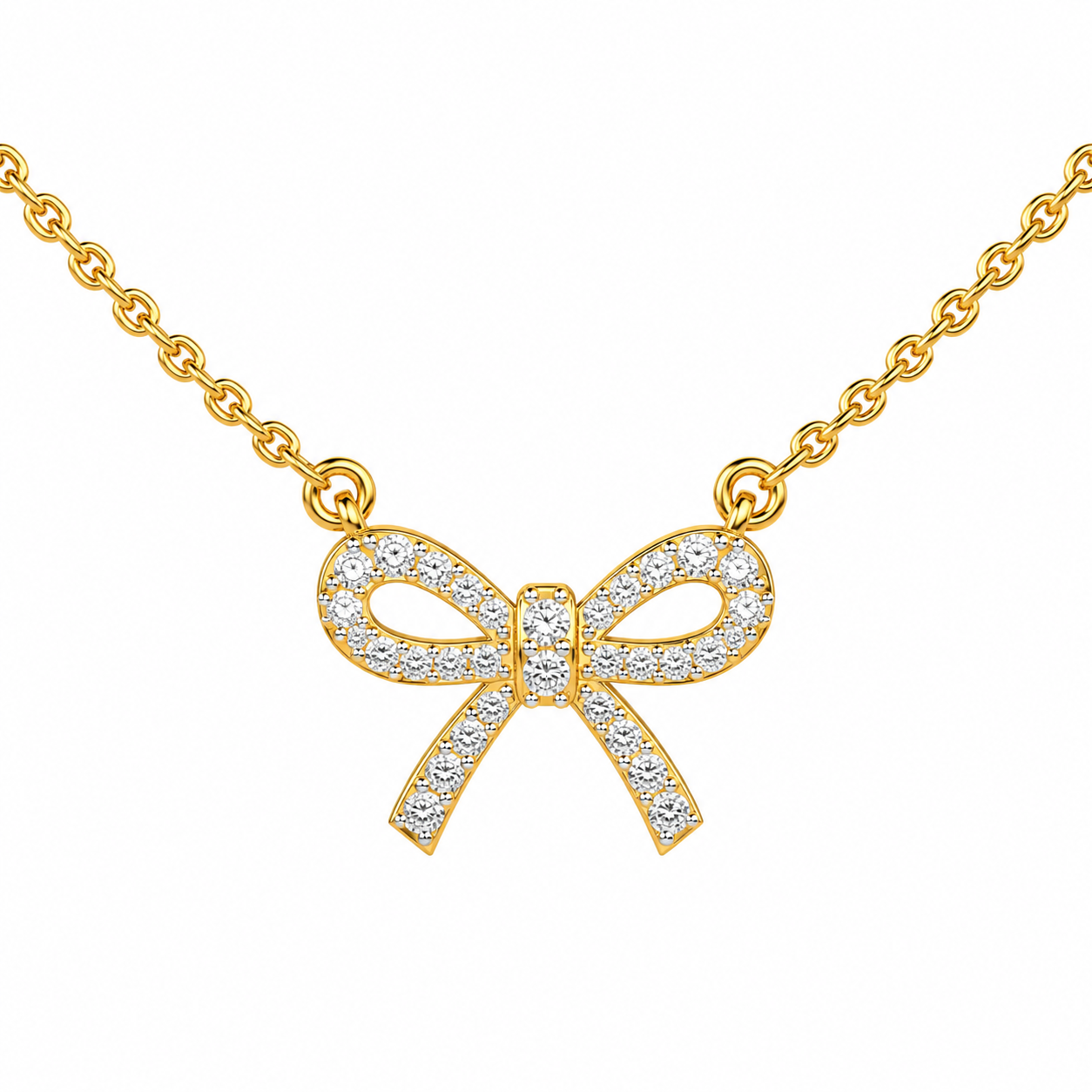 Bow Tie Diamond Pendant