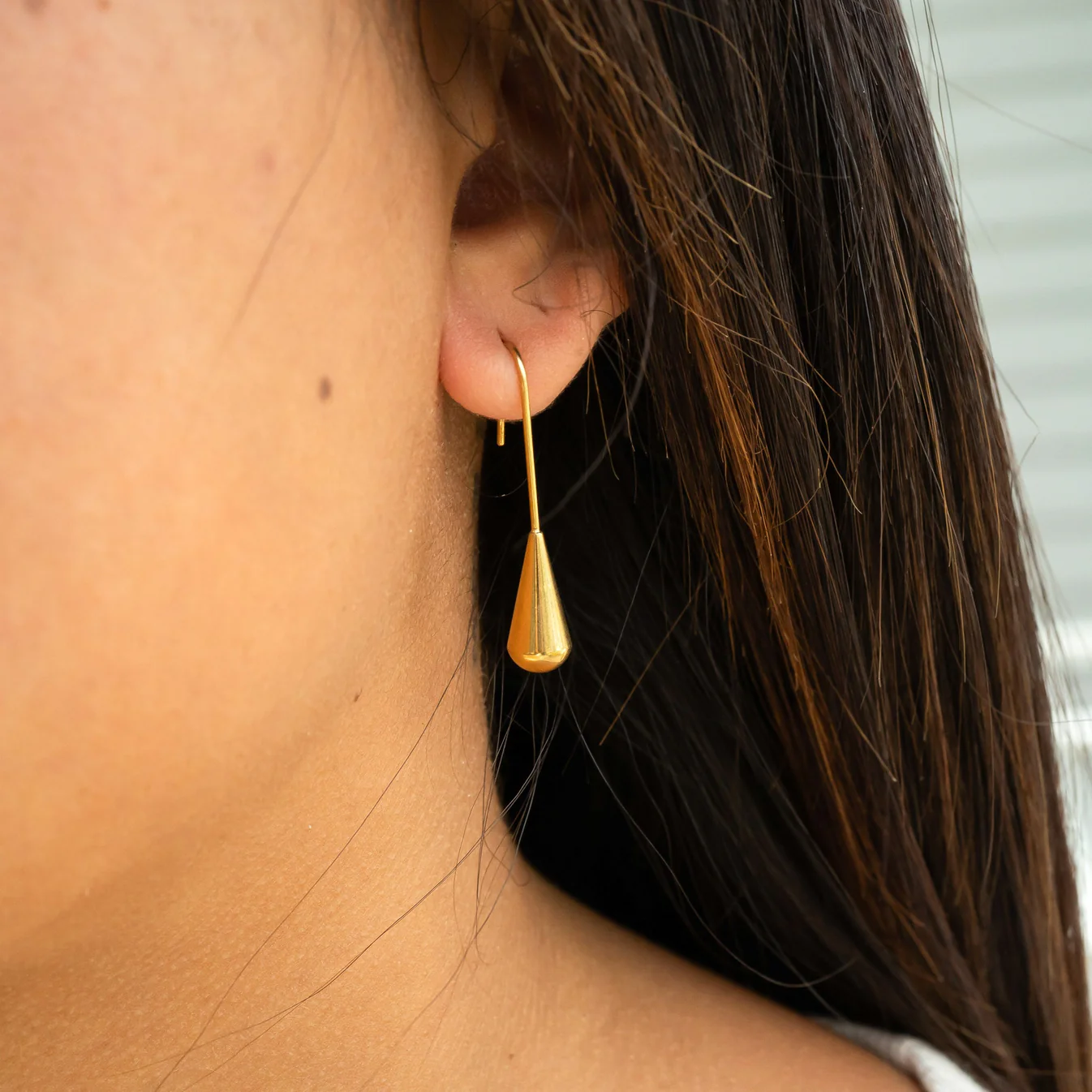 Drop Earrings – 18K Gold, Minimalist, Waterproof