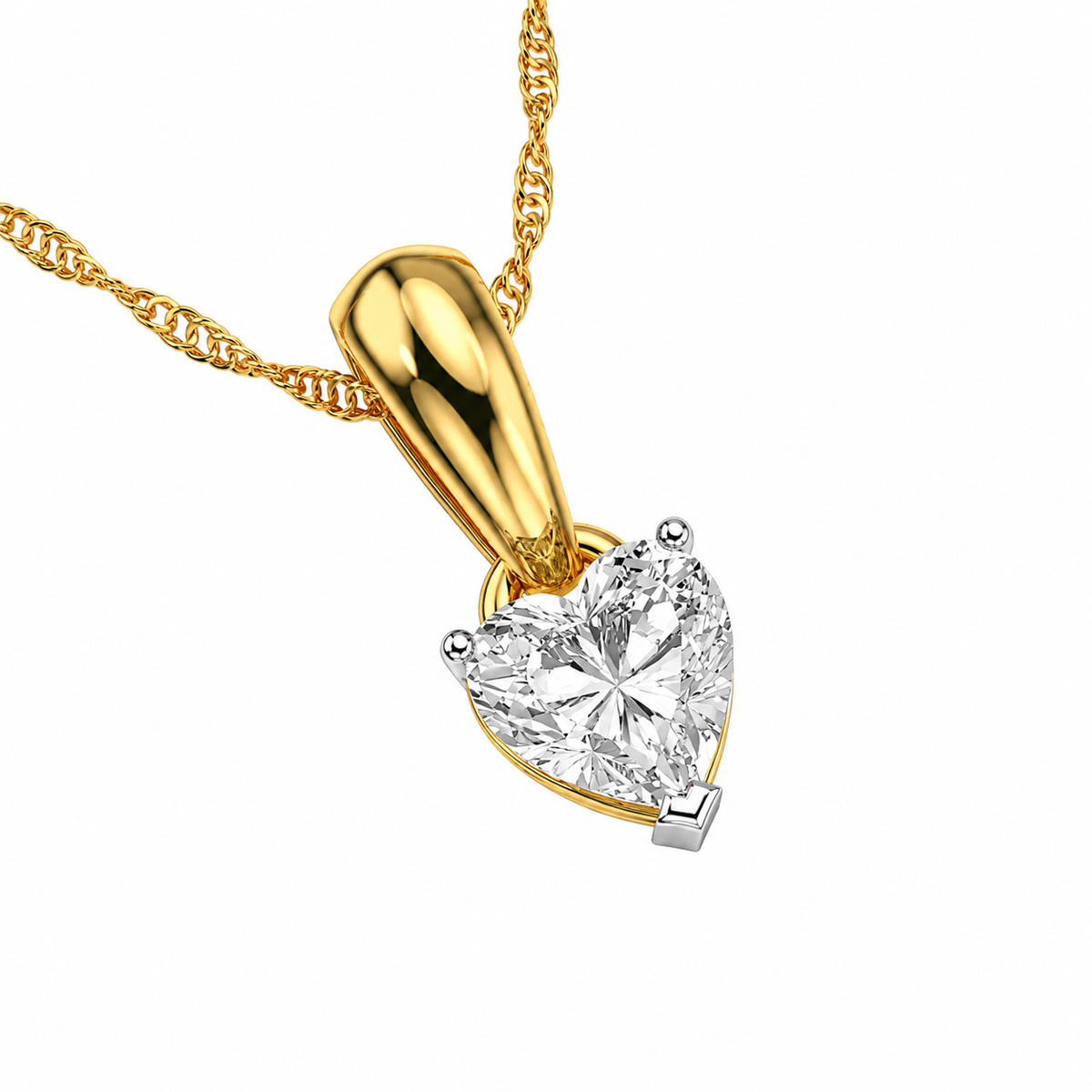 Heart Solitaire Pendant