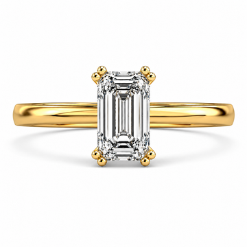 Minimal Emerald Diamond Ring