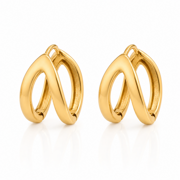 Split Hoop Earrings – 18K Gold, Minimalist, Everyday