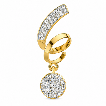 Stylish Spiral Diamond Pendant