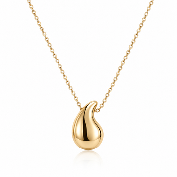 Teardrop Pendant Necklace – 18K Gold, Minimalist, Waterproof