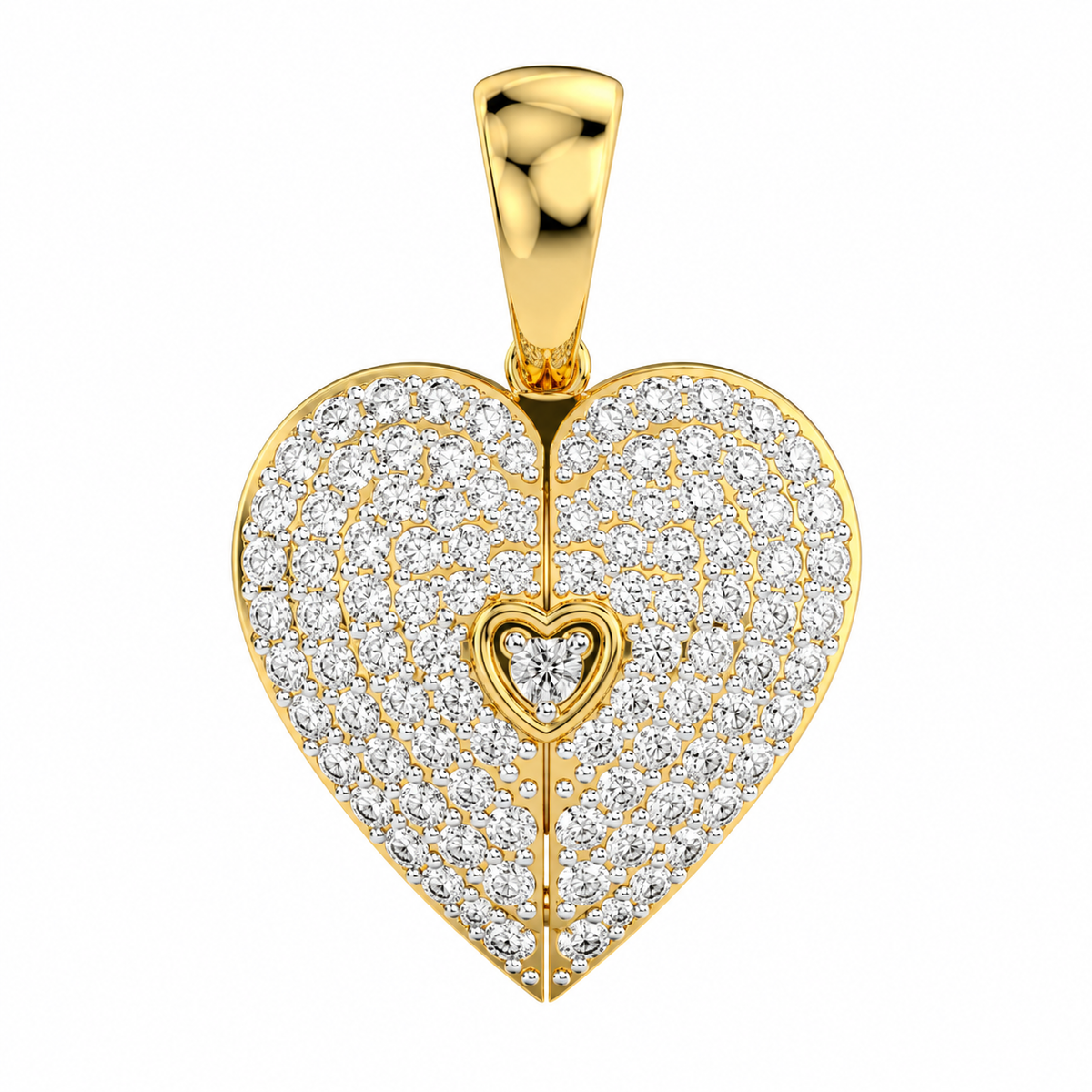 Valentine’s Special Heart Shaped Diamond Pendant