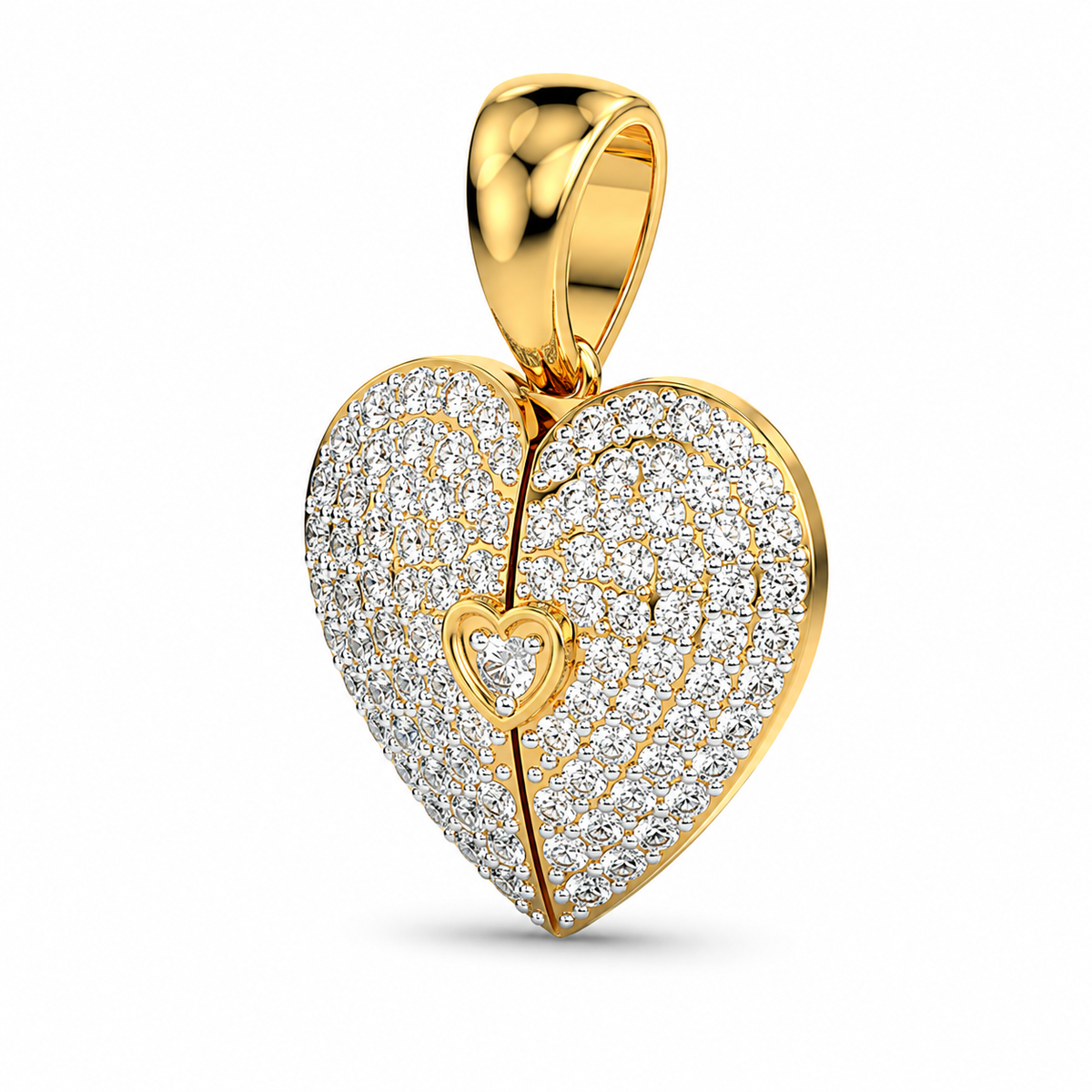 Valentine’s Special Heart Shaped Diamond Pendant