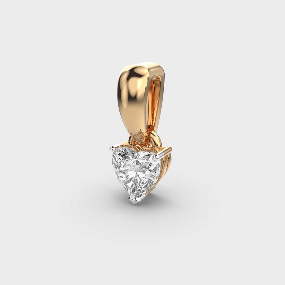 Heart Solitaire Pendant
