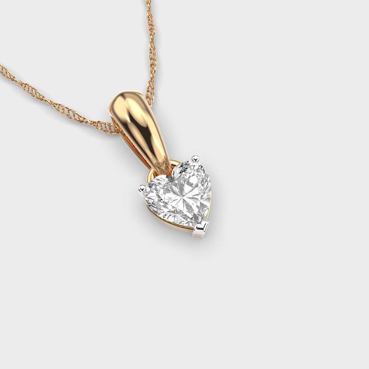Heart Solitaire Pendant