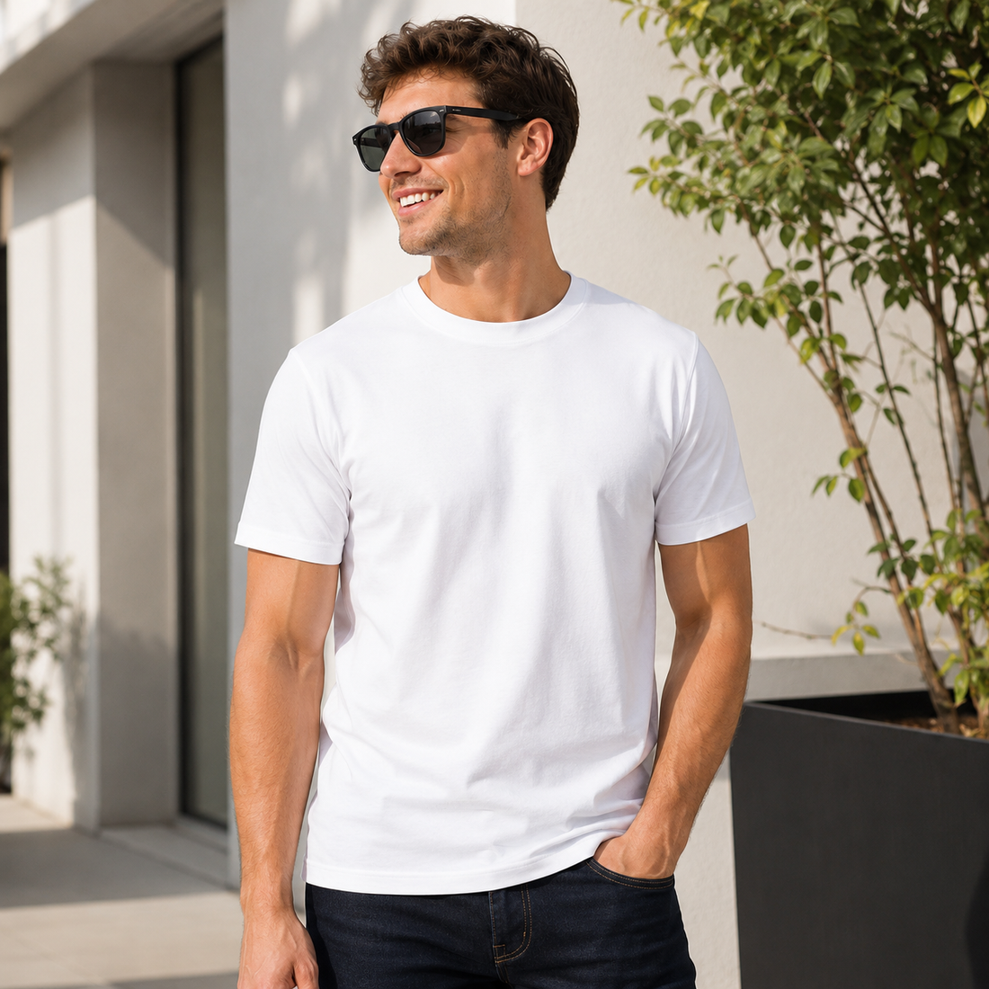Uneek Premium White T-Shirt - 100% Cotton
