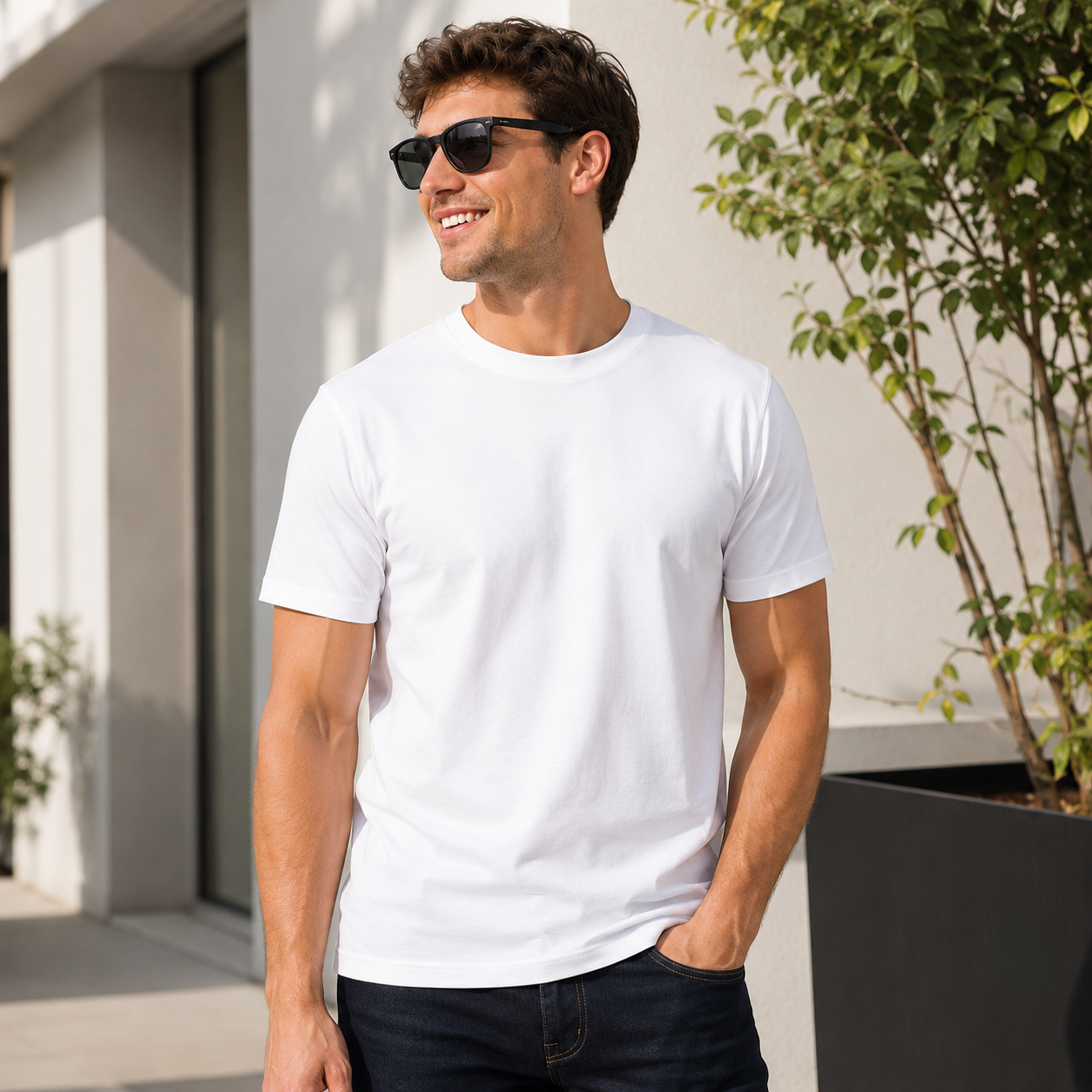 Uneek Premium White T-Shirt - 100% Cotton